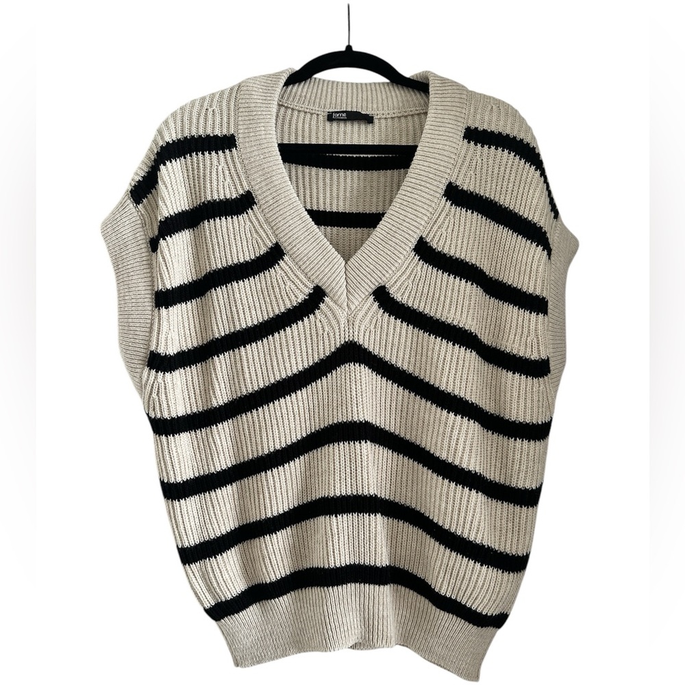 Relisted - Striped woven sweater vest
